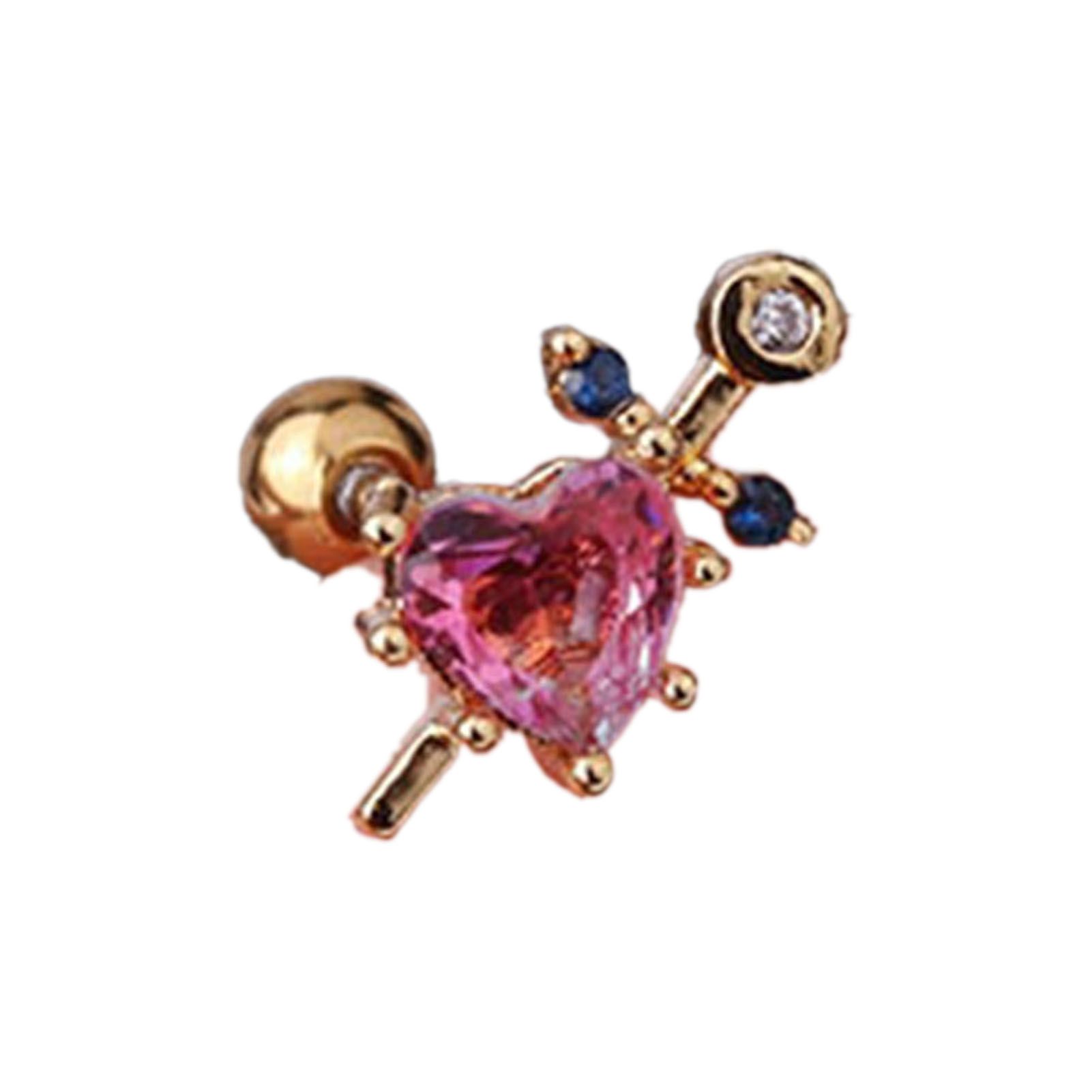 Women Earg Adorable Rhinestone Chain Tassel Stud Earg