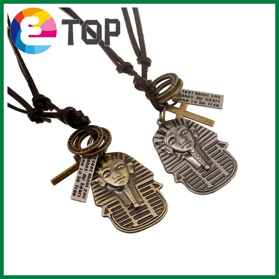 European And American Necklaces New Cowhide Necklaces Men'S And Women'S Long Leather Necklaces