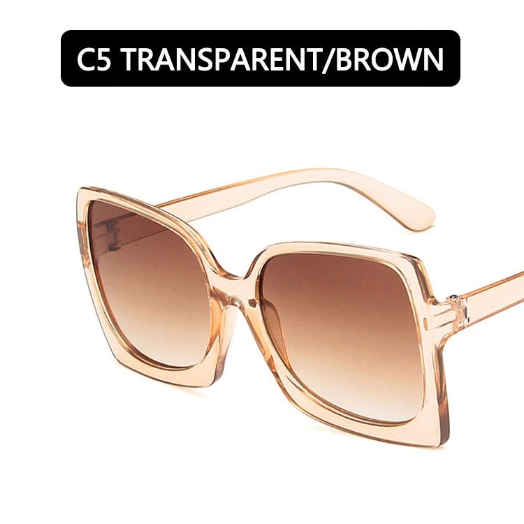 2021 Big Frame Fashion Oversized Sunglasses Women Brand Designer Plastic Female Gradient Sun Glasses gafas de sol mujer UV400
