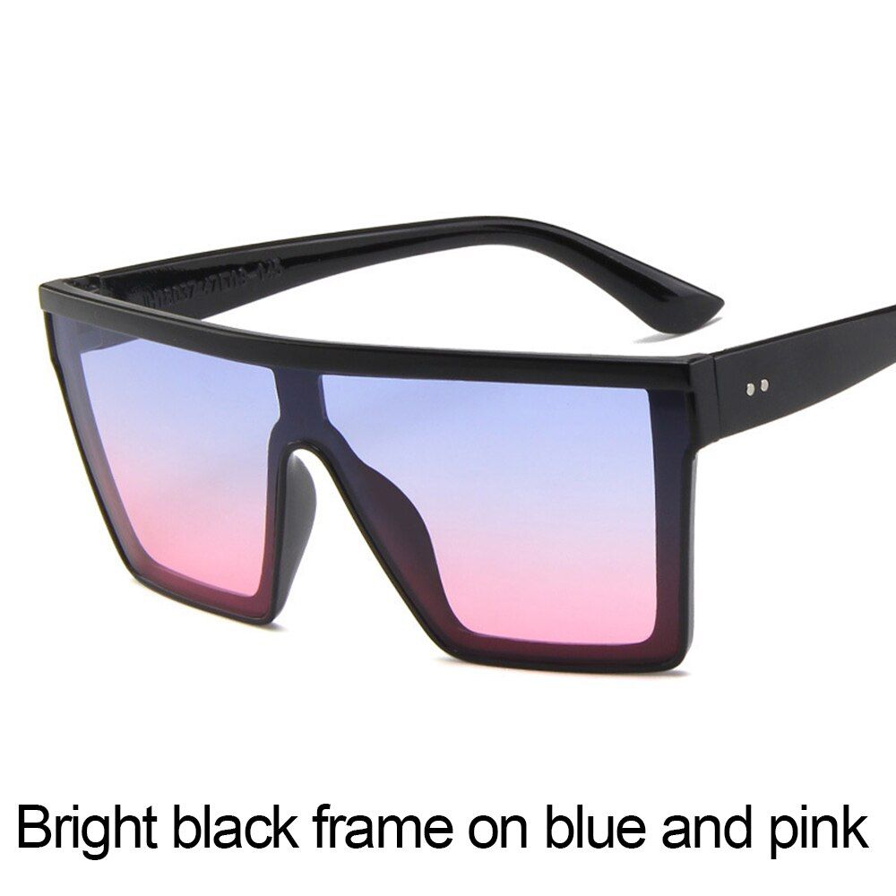 RRICHPER Vintage Oversize Square Sunglasses Women Fashion Gradient Mirror Sun Glass Men Big Frame Retro Eyewear UV Unisex Okulary