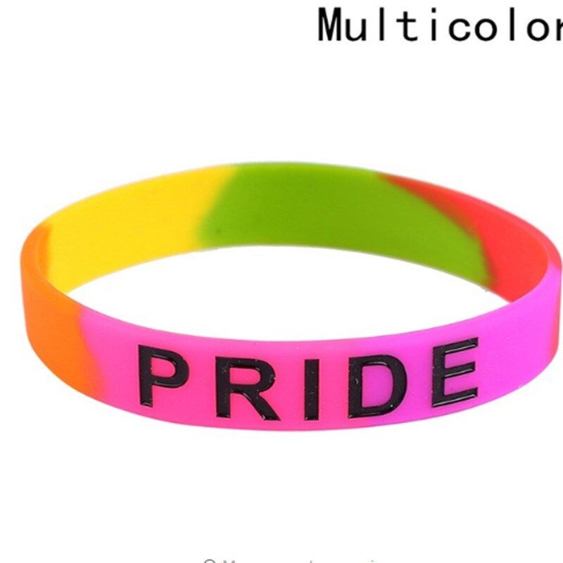 LGBT PRIDE Bracelet Rainbow gay Silicon Bracelet Lover Friendship Bracelets women man Boy Girl Symbol Gay Pride Man Jewelry