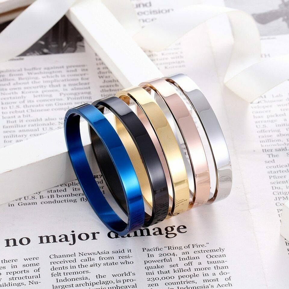 Quality Stainless Steel Cuff Bracelet For Men -1pc