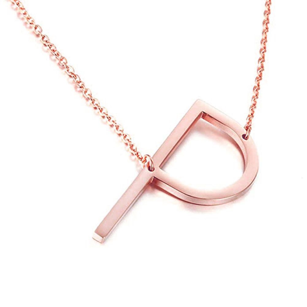 Fashion Women 26 English Letter Pendant Chain Necklace Choker Party Jewelry Gift