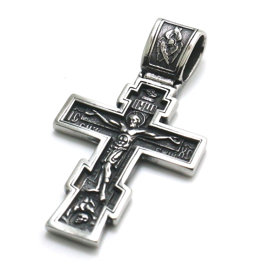 Restock Mens Boys 316L Stainless Steel Newest Jesus Christ Cross Bible Pendant(null)