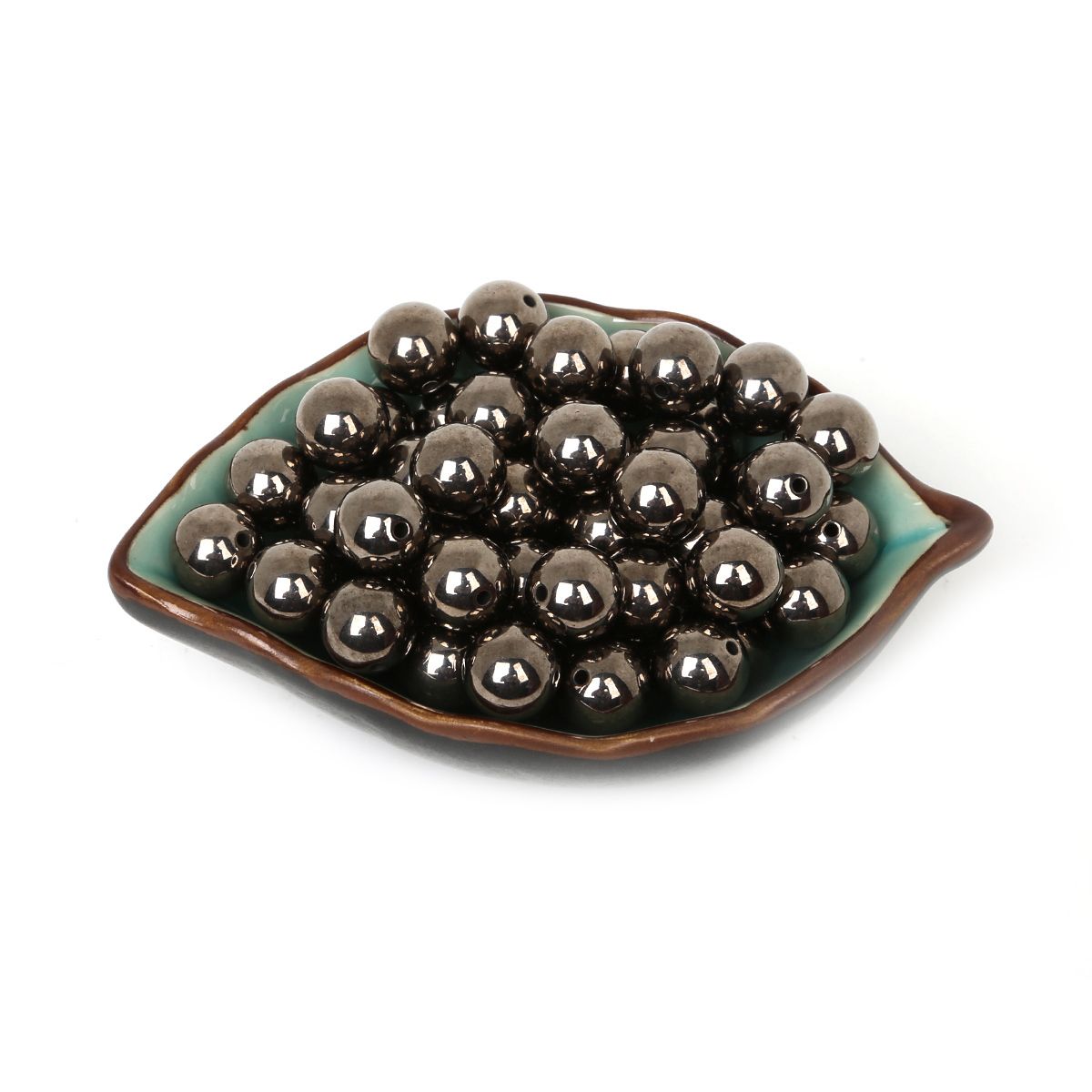 4 6 8 10 12mm Metal Plated CCB Round Spacer Beads For Jewelry Making
