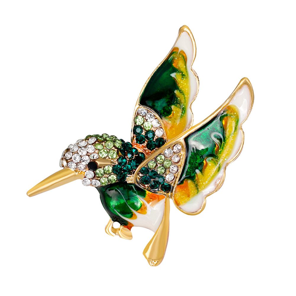 Yfashion Lovely Flying Hummingbird Brooch Lady Multicolor Sparkling Crystals l Breastpin Pin Christmas ift