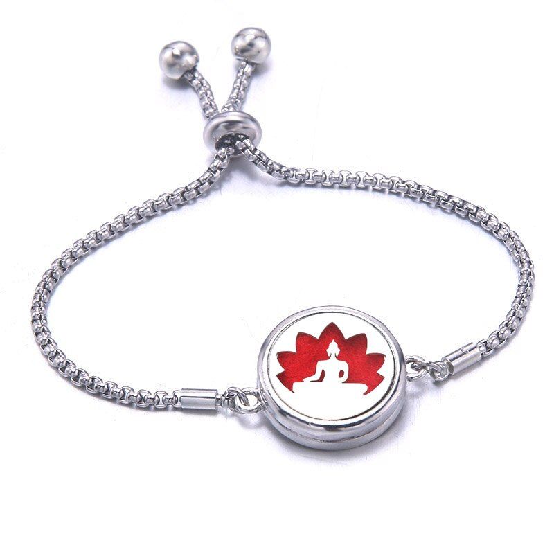 Aromatherapy Bracelet Diffuser Jewelry Adjustable Chain Kaleid of Love Heart Shape Aroma Armband Perfume Locket Bracelet