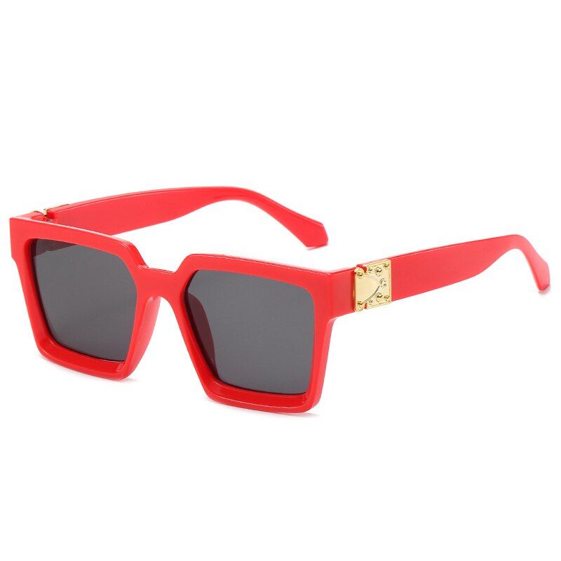 Red GrayLeonLion Mirror Square Sunglasses Women Vintage Sun Glasses For Men Luxury Brand Travel Retro Oculos Lunette De Soleil Femme