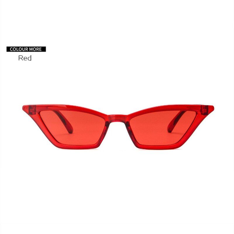 Red as pictureKaleidoscope Glasses Cat Eye Sunglasses Women Small Vintage Retro Cateye SunGlasses 90s Pink Red Eyewear Shades Women UV400