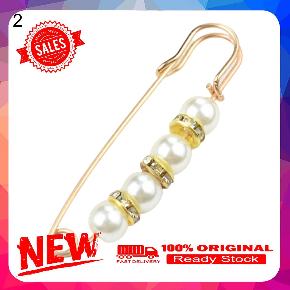 Safety Brooch Fine Workmanship Prevent Exposure Attractive Faux Pearl Women Safety Pin for Jewelry Craft