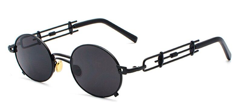 Kachawoo Metal Round Steampunk Sunglasses Men Retro Vintage Gothic Steam Punk Sun Glasses For Women Summer 2018