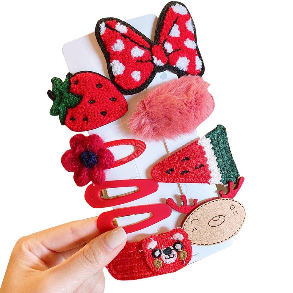 Korean Style Girly Bow Tie Bangs Clip Bb Clip Plush Hair Ornament Headdress