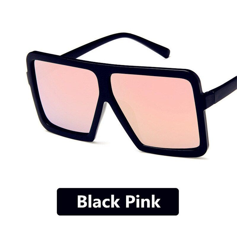 black pink2019 UV400 Vintage Big Square Sunglasses Women Oversized Luxury Brand Fashion Sun Glasses Female Lady Shades GOZLUGU
