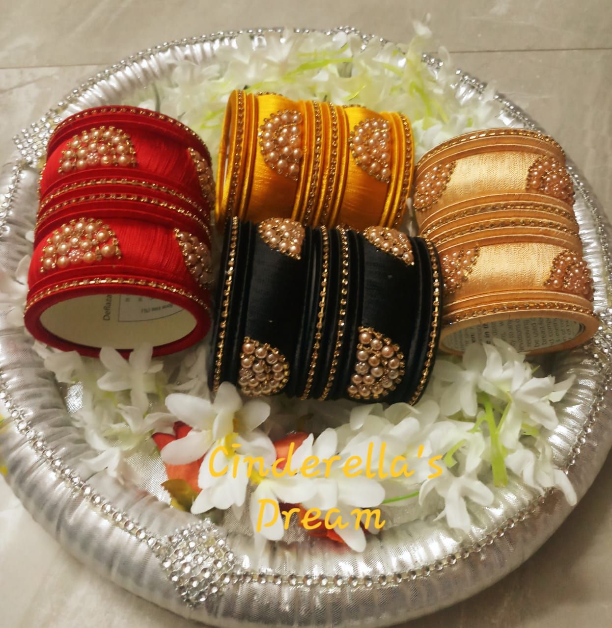 4 set Indian Kundun Work Churi