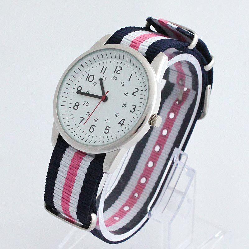 Boy Girls Watches 20mm strap Men Boy Ladies Watches 20MM Nylon Watch Fabric Band Strap Fashion Quartz Wristwatch U46F2
