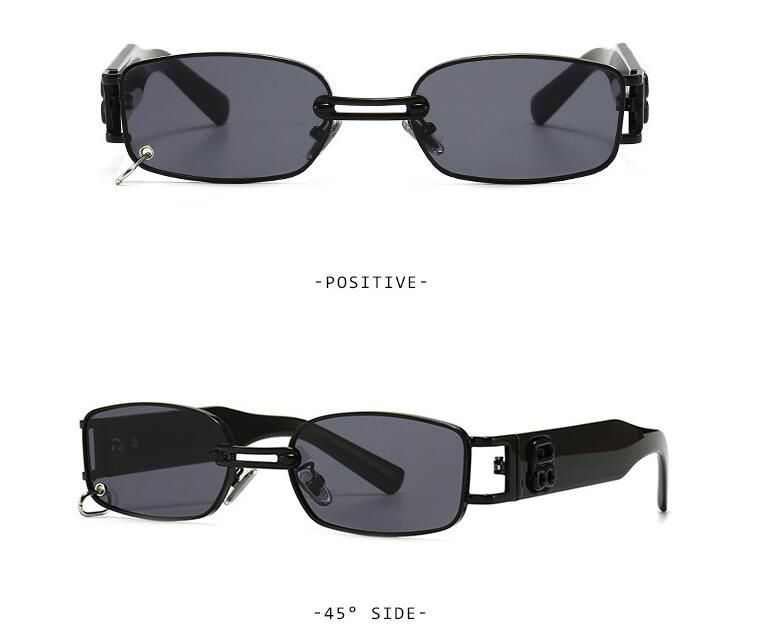 Vintage Sunglasses Men 2021 New Luxury Women Sunglasses Oval Punk Glasses Fashion Eyewear UV400-C1