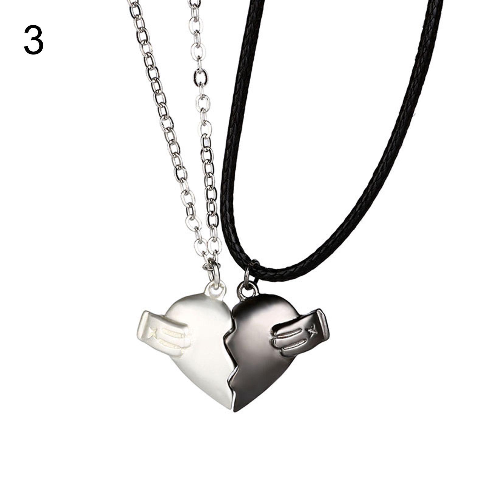 Couples Neckle Uni Polished Texture Matching Neckle