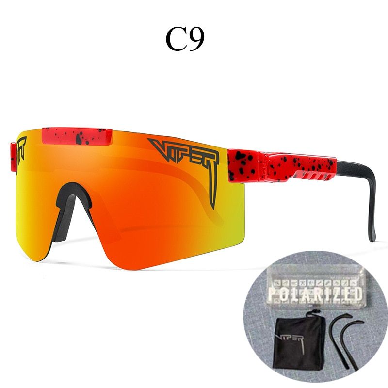 New larized Pit Viper Srt Goggles Mens Women Outdoor Sunglasses UV400-C9-With Orial Case