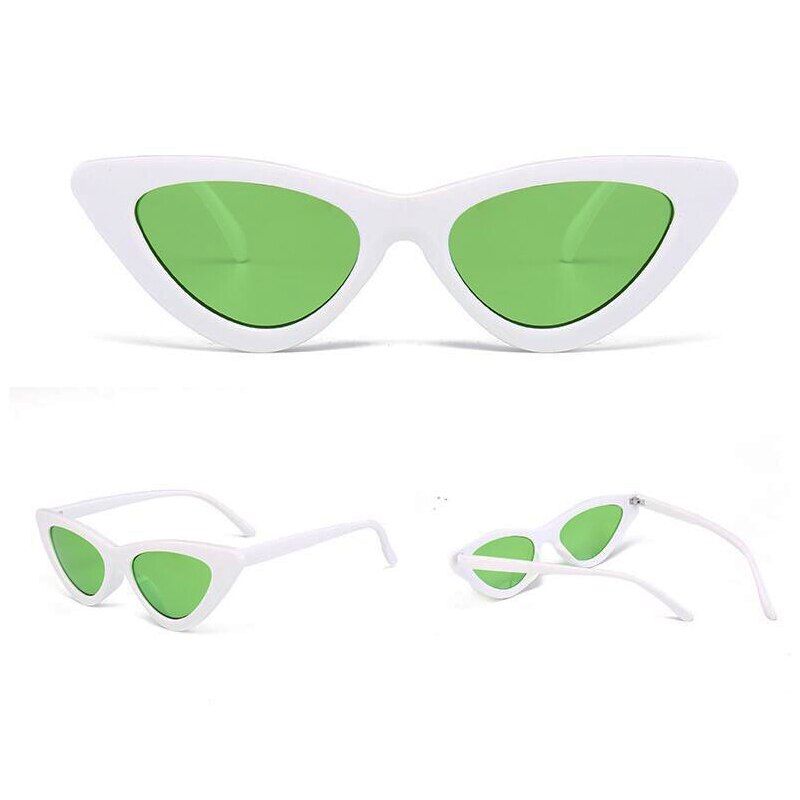 V6DOKLY cute retro cat eye sunglasses women small black white 2018 triangle vintage cheap sun glasses red female uv400