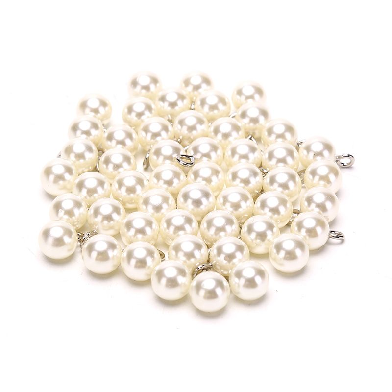 50pcs Imitation Pearl Beads Charms Pendant DIY Jewelry DIY Making Accessories
