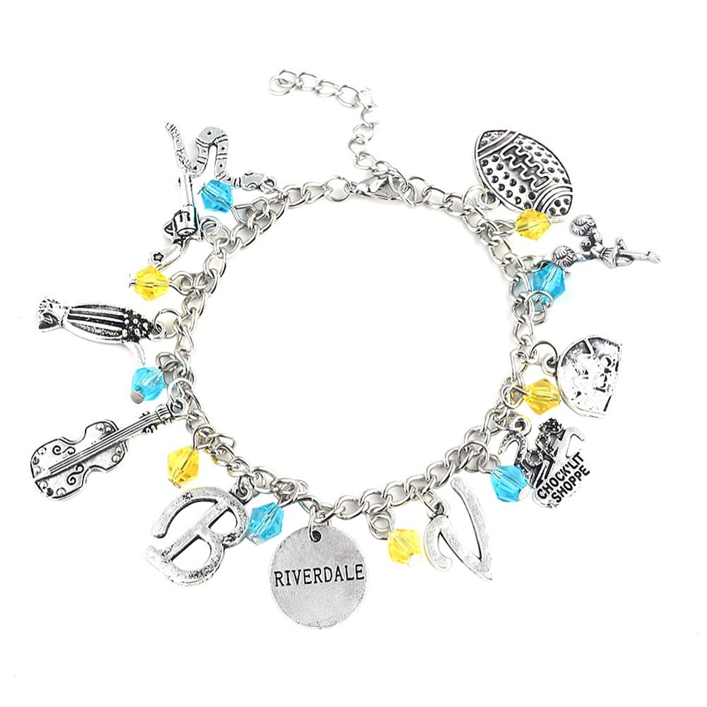 Fashion Riverdale Letter Guitar Charm Pendants Adjustable Chain Bracelet Gifts