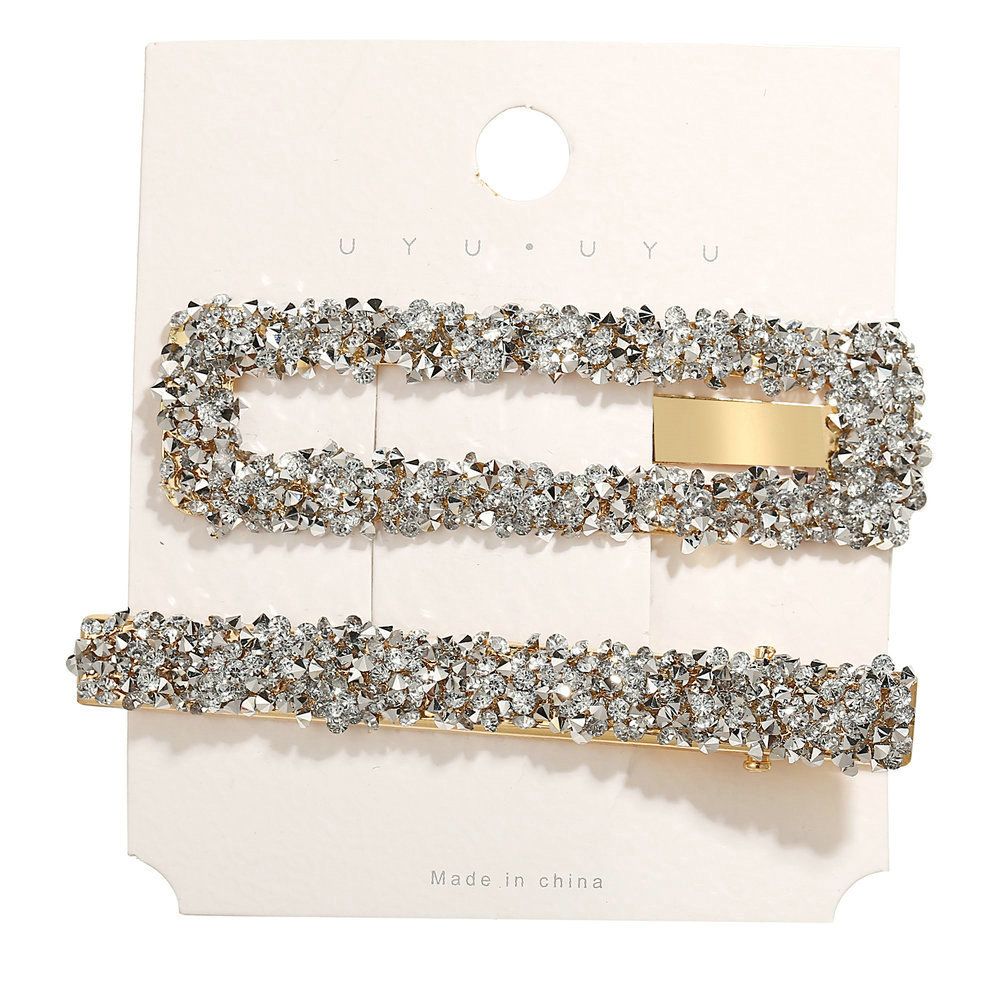 2 Piece Set Women's Alloy Crystal Rhinestone Hairpin emperament ple s Hairpin