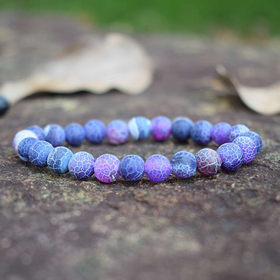 Colorful Weathered Beaded Bracelet Women Men Couple Semi-precious Bracelets Handmade Jewelry Pulsrea