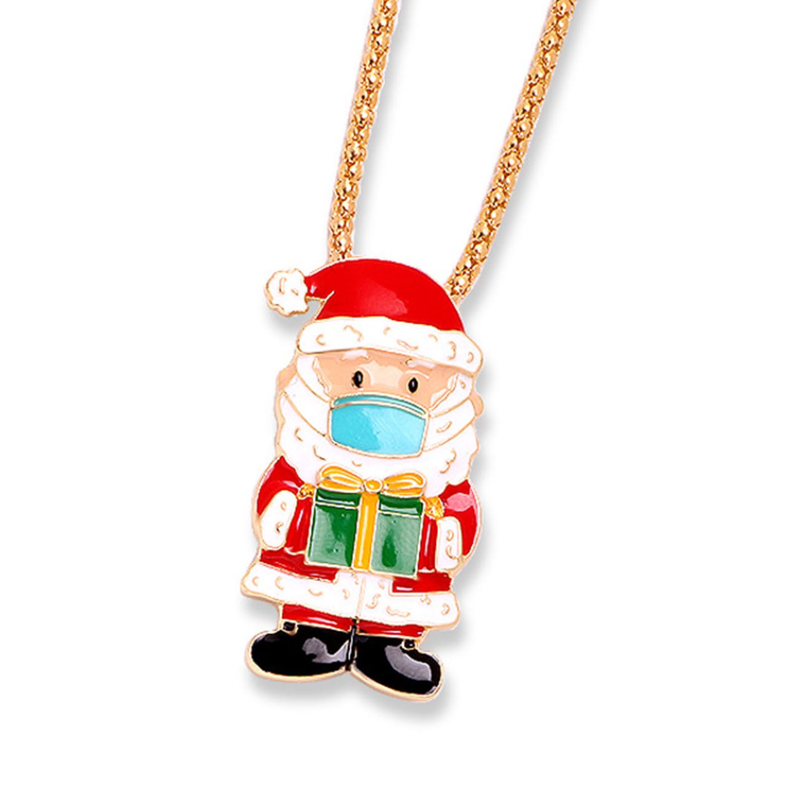 Pendant Necklace Comfortable to Wear Christmas Brooch Badge