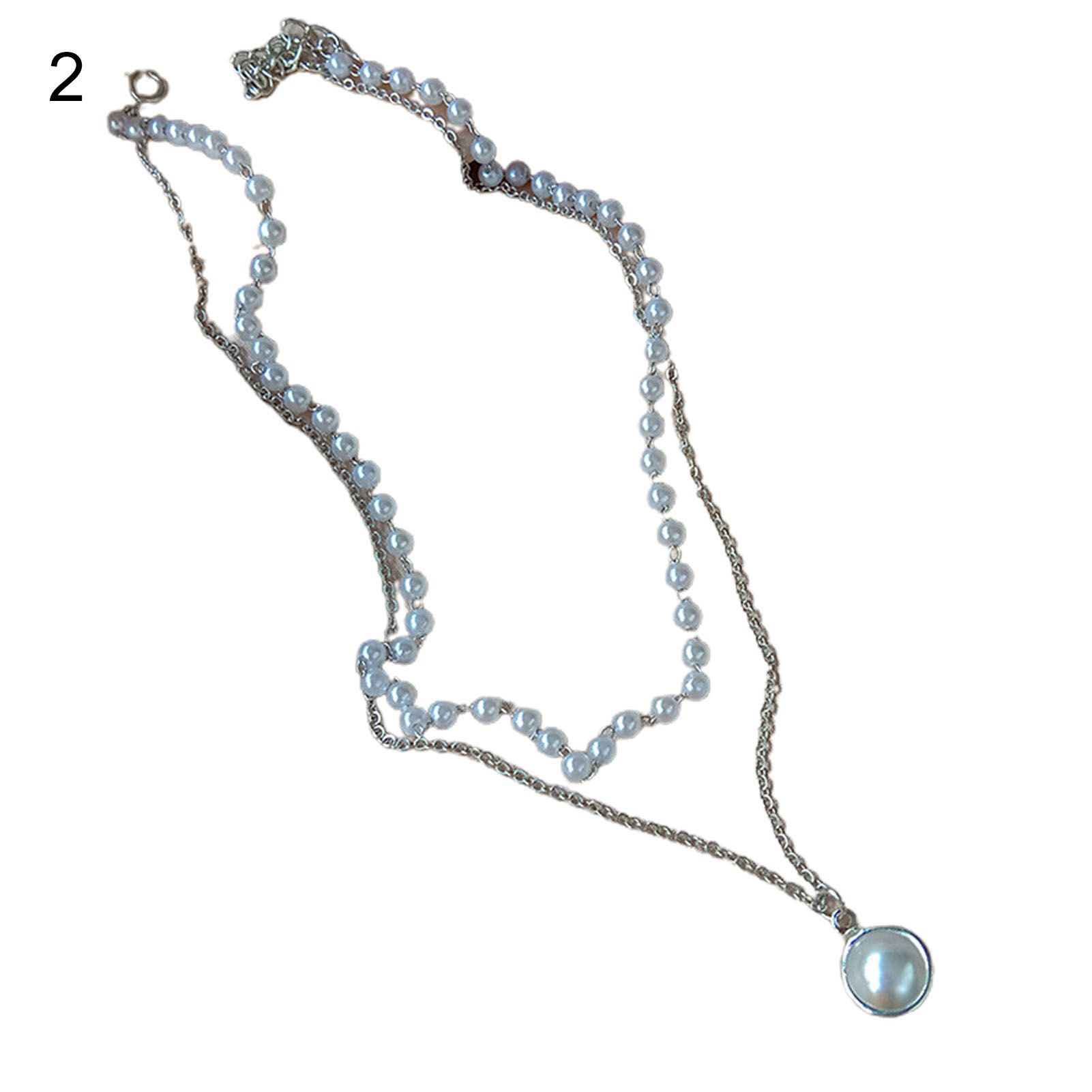 Women Brelet Electroplating Tament Faux Pearls Women Neckle