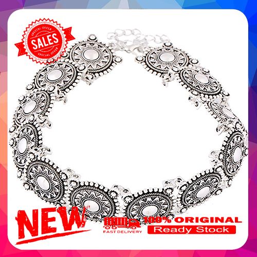 Vintage Women Lady Carved Alloy Choker Collar Bib Punk Necklace Jewelry