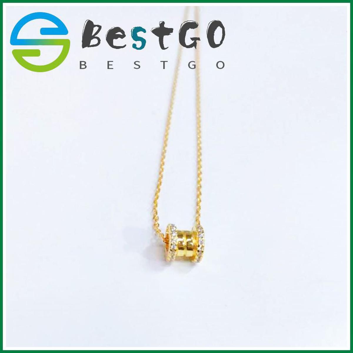 Fashion Rose Gold Plated Small Waist Pendant Korean Shining Necklace Simple Temperament