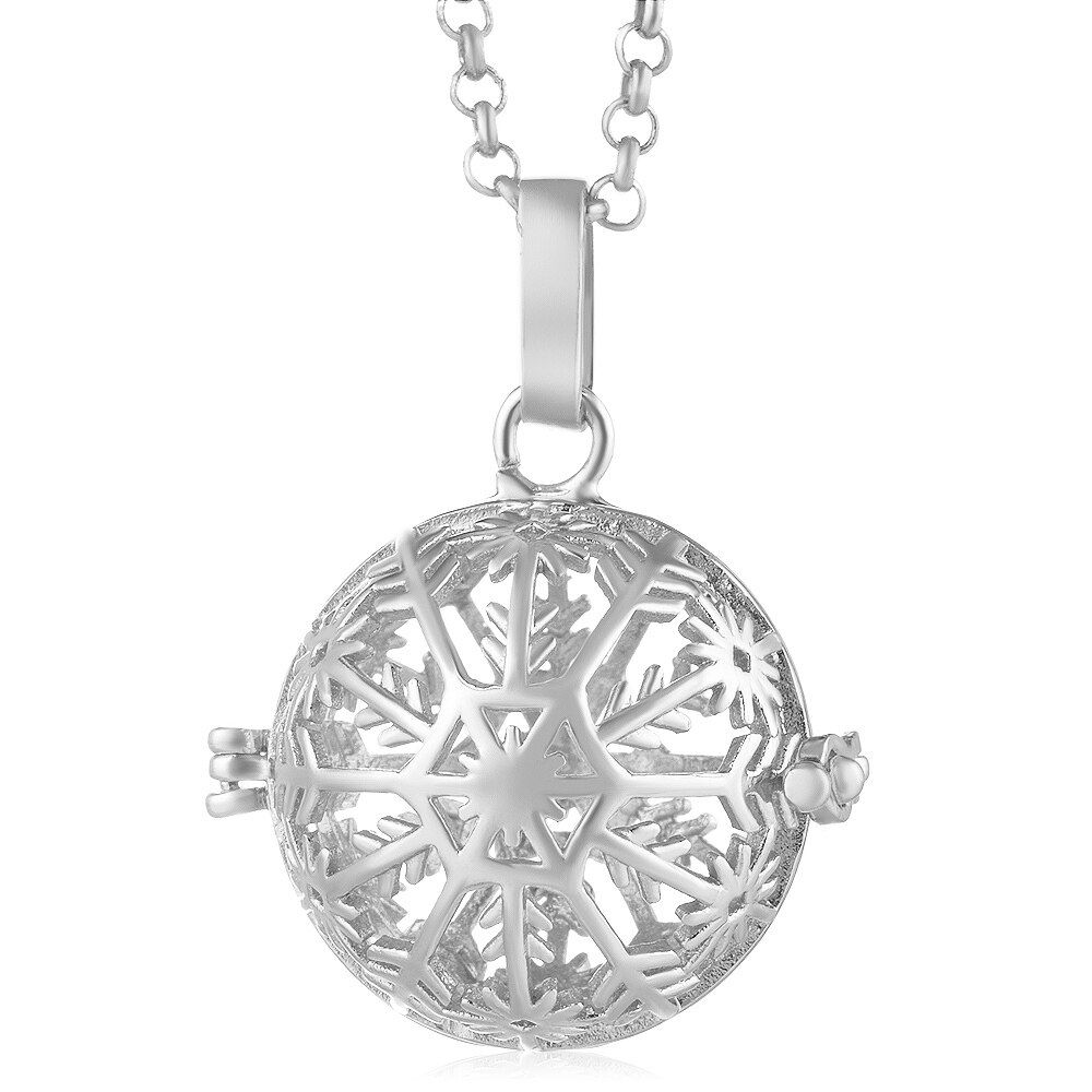 Mexico Chime Angel Ball Caller Locket Necklace Vintage Pregnancy Necklace Aromatherapy Essential Oil Diffuser jewelry VA-232