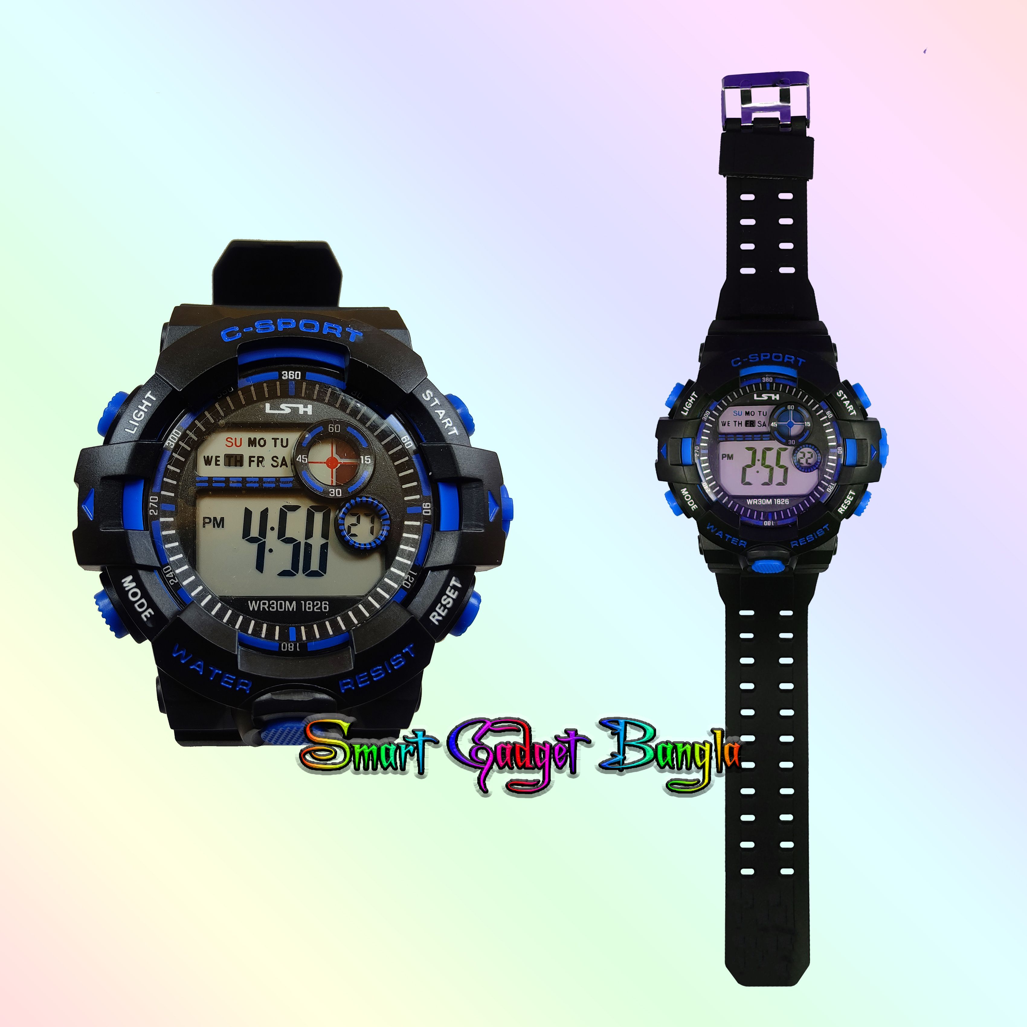Water Resistance Waterproof Silicon Digital Watch for Men Sports Watch with Box