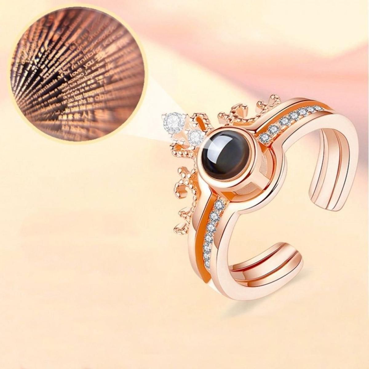 Impression 100 Languages I Love You Adjustable Projection Rings