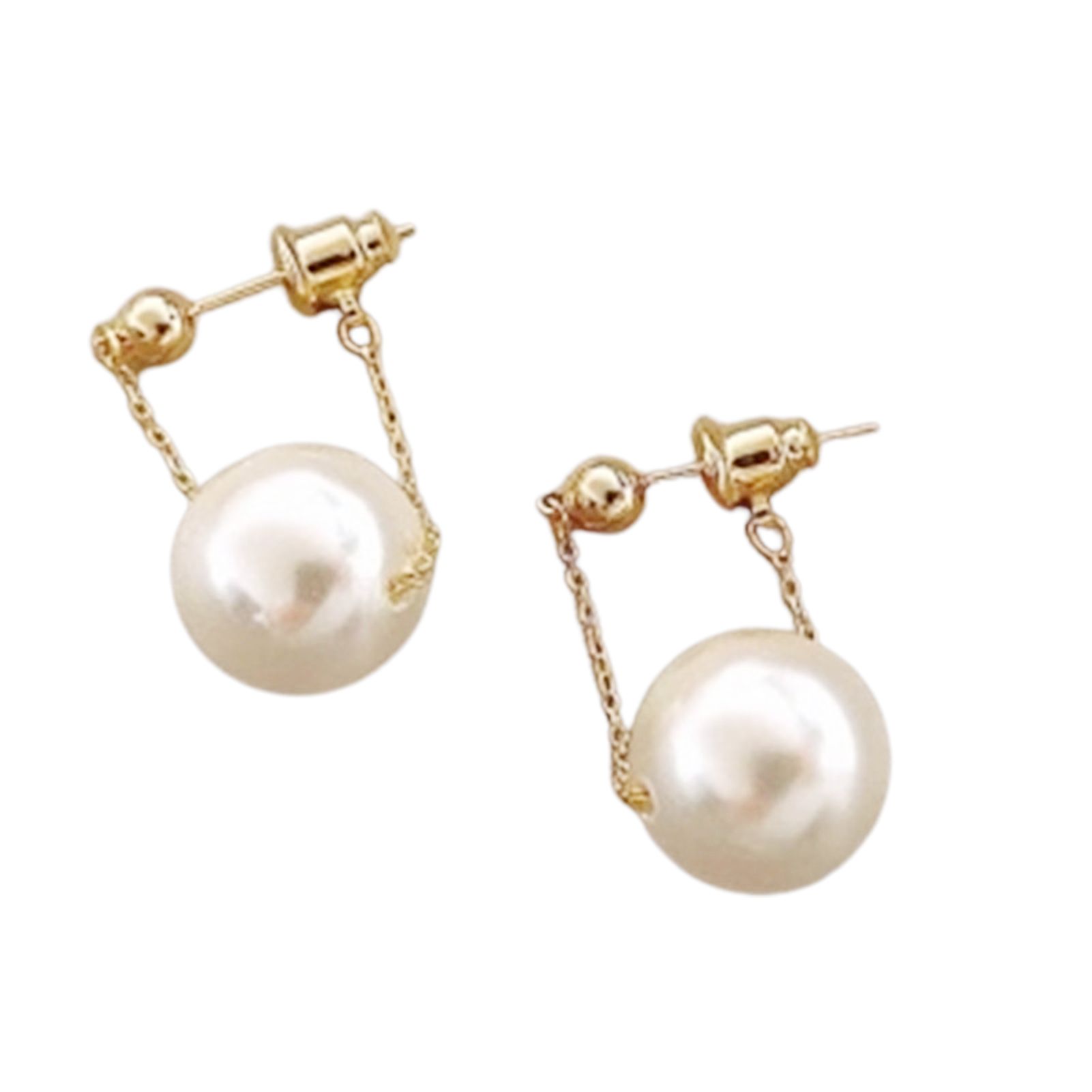 Dangle Earrings All-Match Simple Faux Pearl Pendant Wedding Earrings