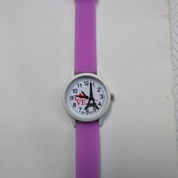 Exclusive release ! Women Watches Paris Tower Heart-shaped Kids Children Girls Boys Watch Clock waterproof Quartz Wristwatches