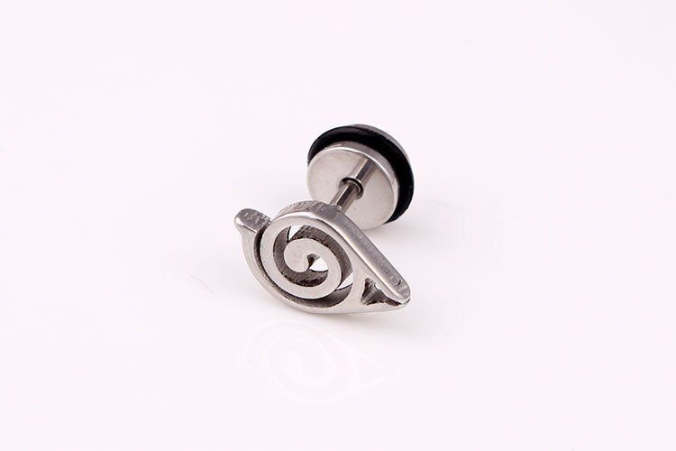 1 Pair High Grade Stainless steel Stud Earrings Naruto Anime For Women Girls Fashion Geometric Ear Jewelry Birthday Gifts