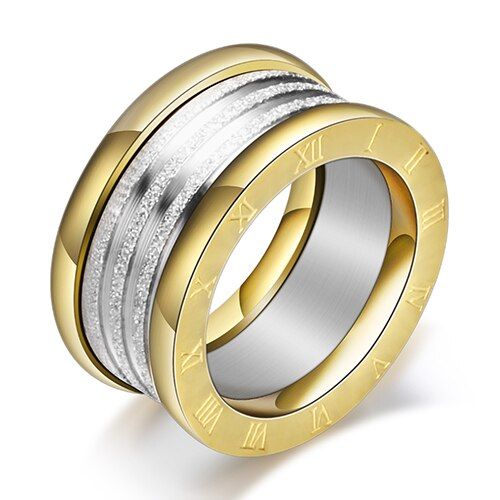Antique Retro Stainless steel Roman numerals Rings For Women Men Jewelry Anillos Engagement Wedding Accessories Vintage