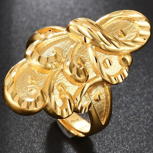 30 Styles Punk Rock Eagle Mens' Ring Luxury Gold Color Resizeable Flowers/Peacock/Leaves Women Ring Never Fade