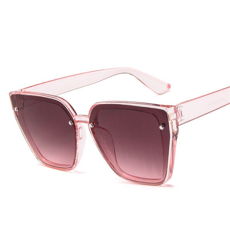 2165-PinkRBRARE Retro Gradient Square Sunglasses Women Luxury Brand Glasses Women/Men Vintage Sunglasses For Women Oculos De Sol Feminino