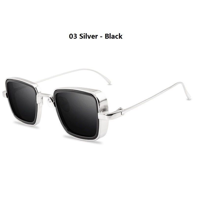 New Vintage Metal Steampunk Sunglasses Men Women Square Sun Glasses For Men Women Stylish Retro Brand Shades Male Female UV400