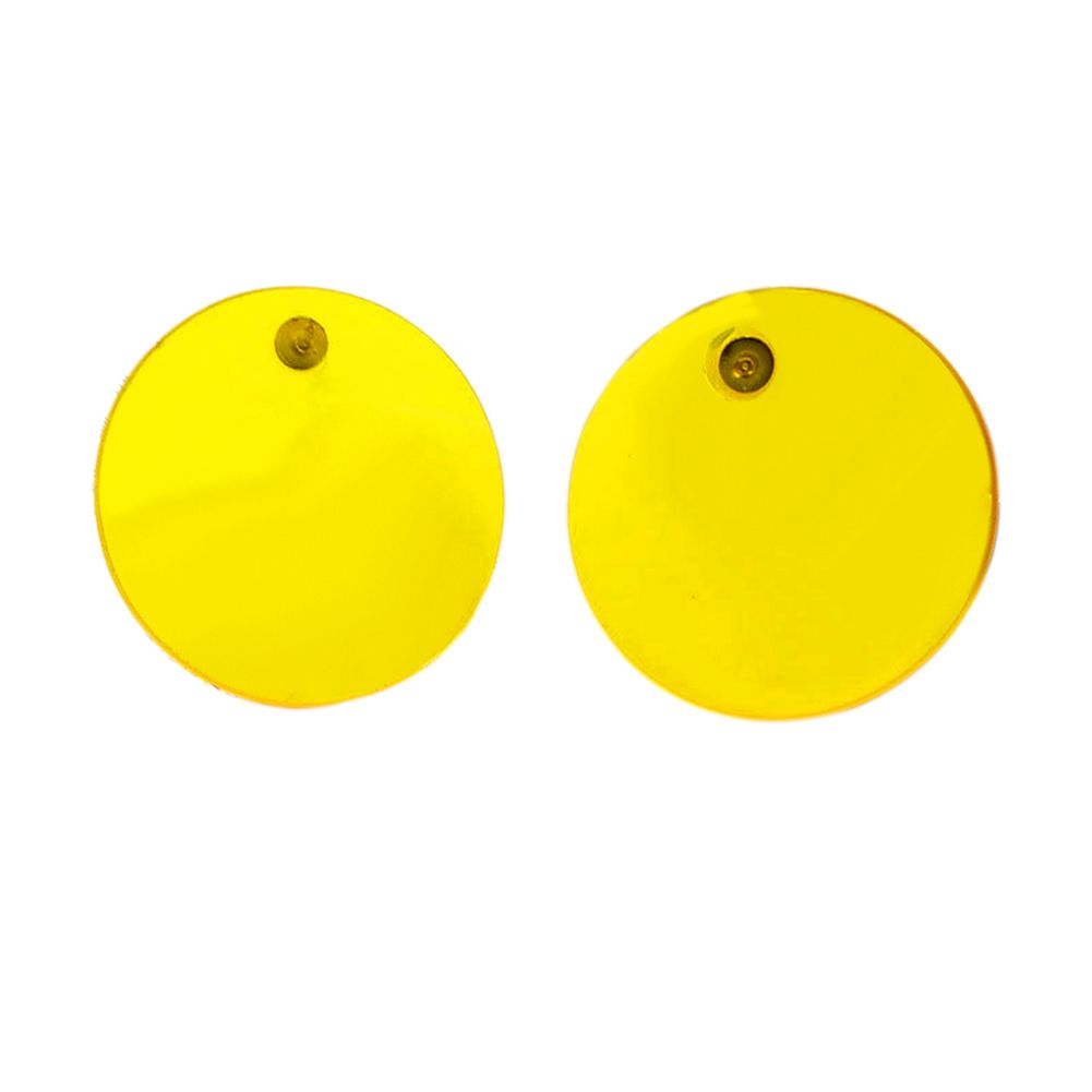 Women Trendy Transparent Circle Round Stud Earrings Acrylic Jewelry Party Charm