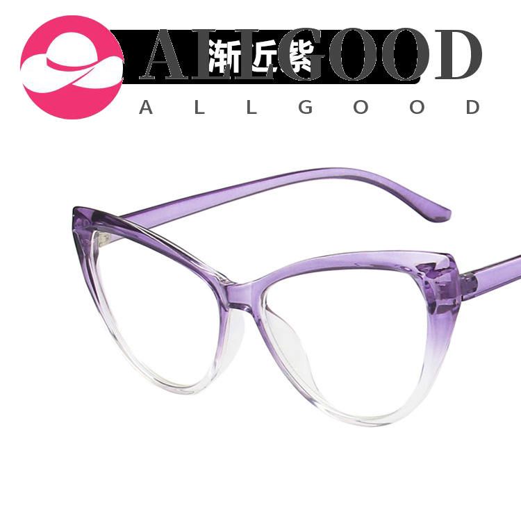 Retro anti-blue light plain glasses frame flat mirror trend glasses frame