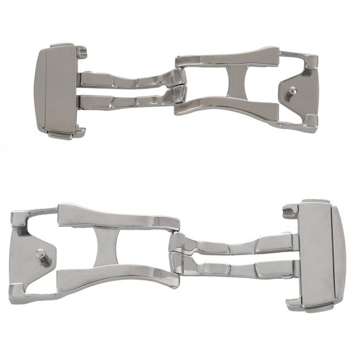 2 Pcs Stainless Steel Deployant Watch Strap Folding Buckle Clasp for Omega, Smooth No.20Mm & Fosted No.18Mm
