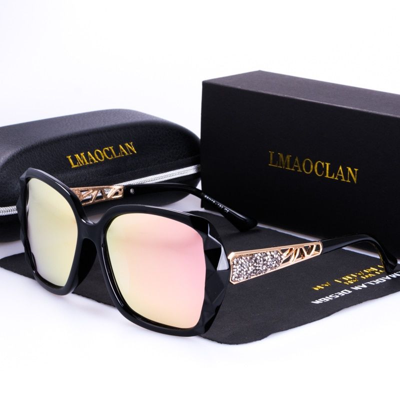 Luxury Brand Design Vintage Polarized Sunglasses Women Ladies Oversized Square Sun Glasses Female Eyewear Oculos UV400 Shades