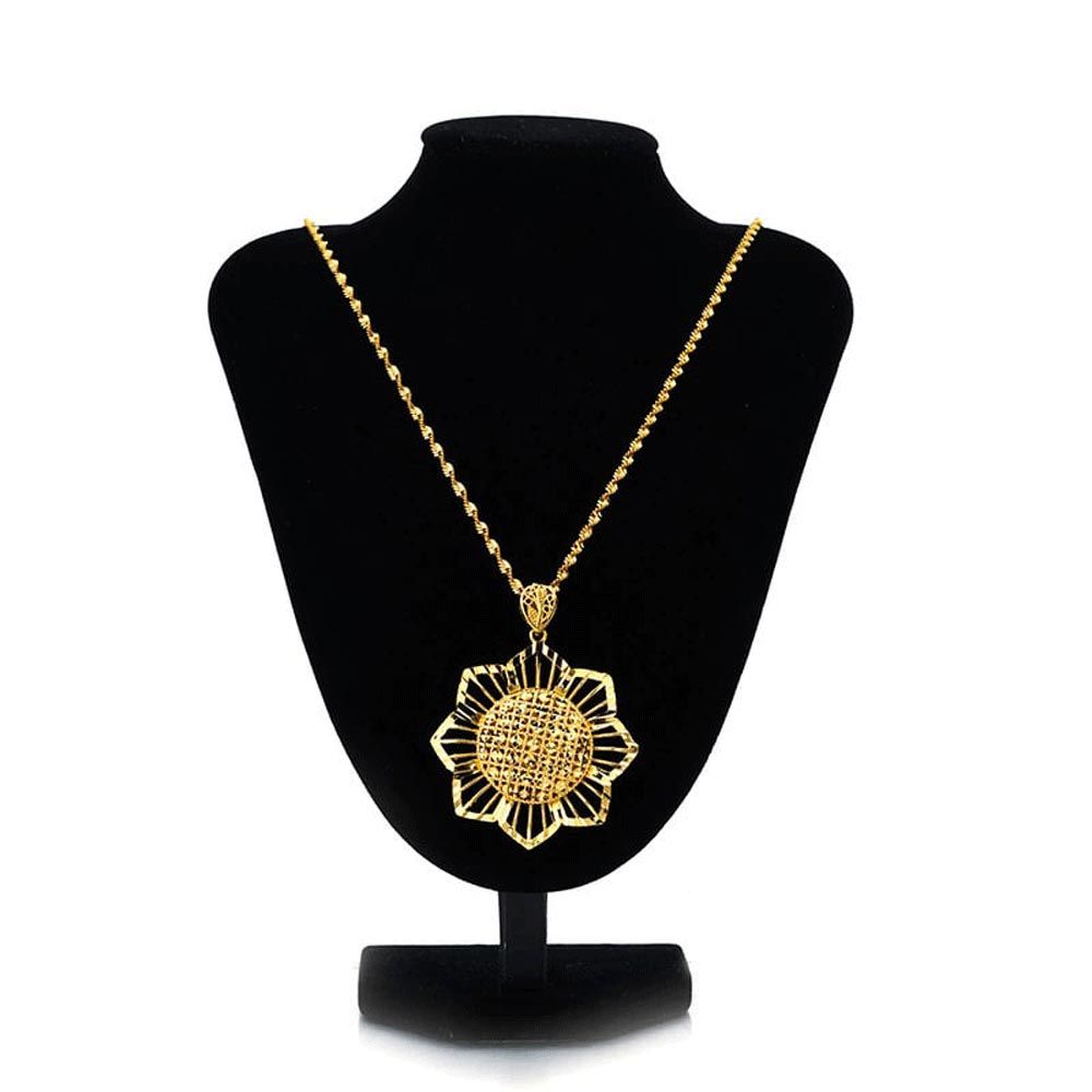 Golden Metal Chain & Locket For Women