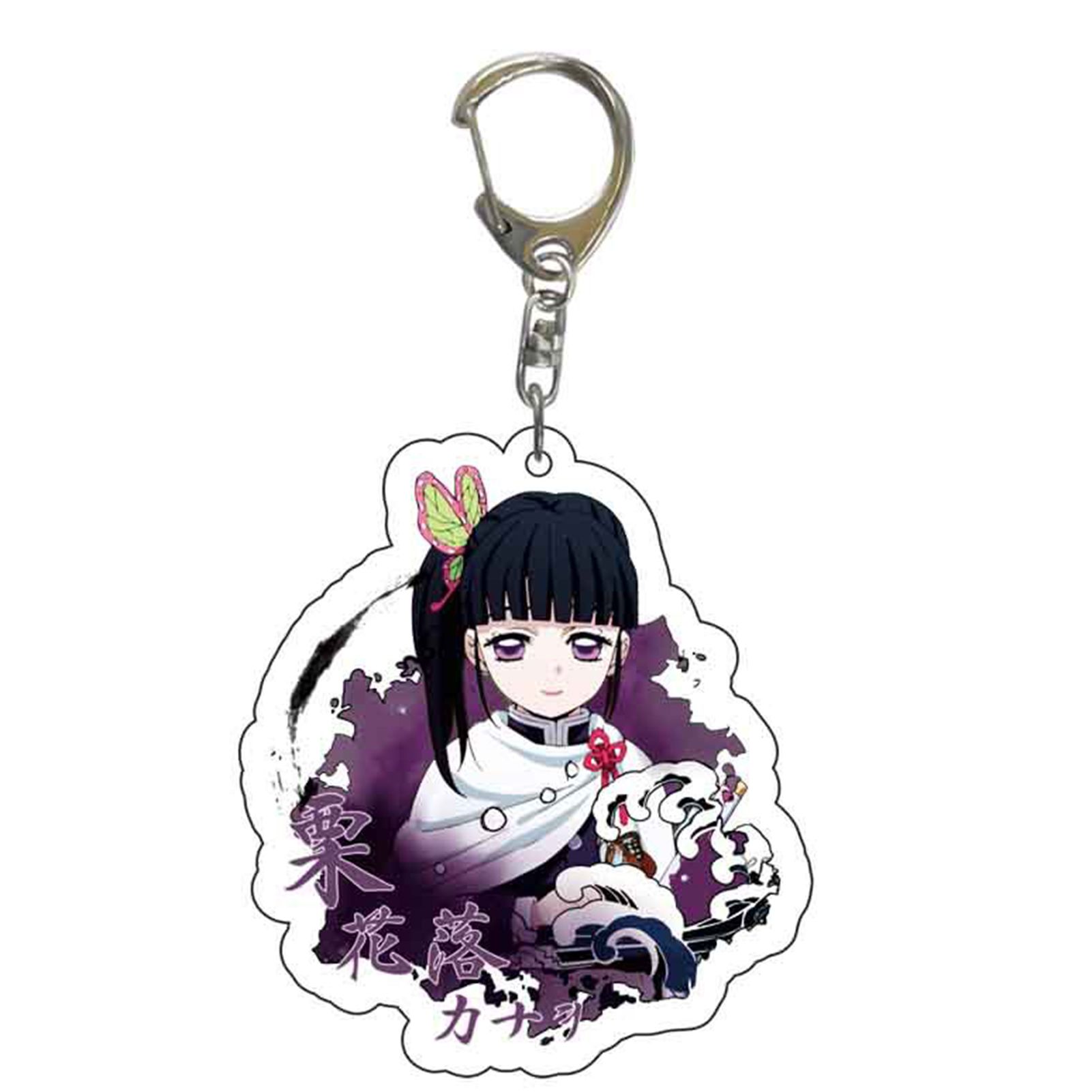 Keyring Two-sided Decorative Acrylic Demon Slayer Anime Keychain for Gift
