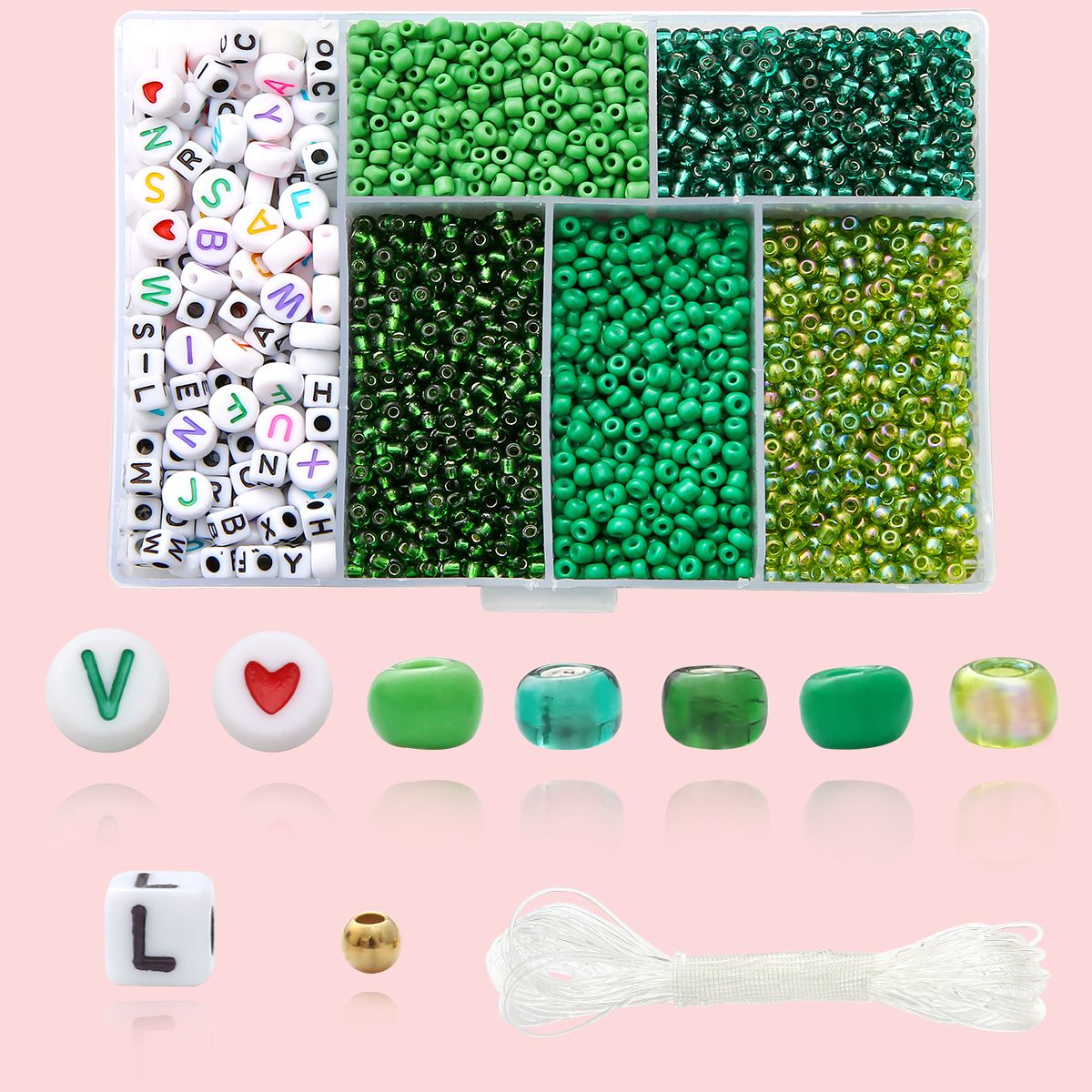 3mm 3500pcs Glass Beads Letter Beads 1Set For Jewelry Making DIY Necklace Pendant Bracelet
