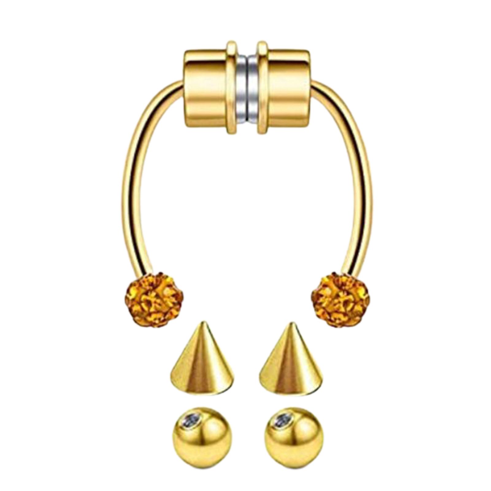 Fake Nose Ring Exquisite Magnetic Stainless Steel Nose Hoop