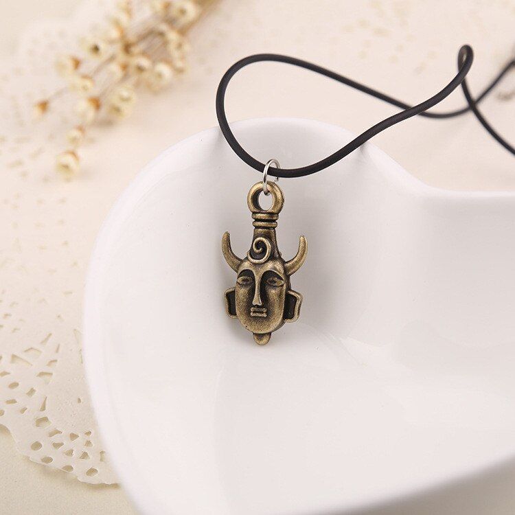 Supernatural Necklace Samulet Dean Winchester Jensen Ackles Amulet Bull Horn Pagan Buddha Pendant Vintage Jewelry SPN Wholesale